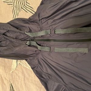 Zyia Gray Hoodie Drawstring Light Windbreaker XL